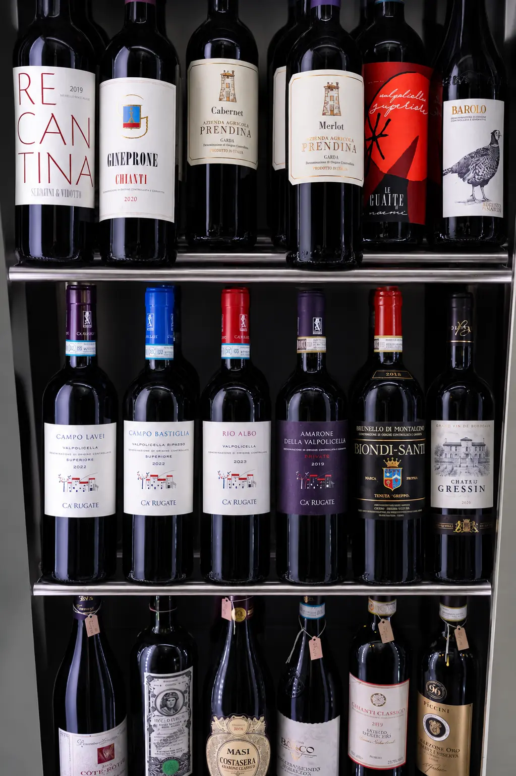 Selezione di vini e bottiglie Ai Colli