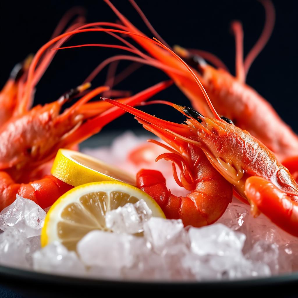 Dettaglio tartare e crostacei